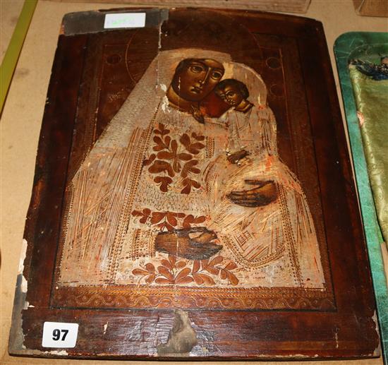 Russian icon, on wood panel